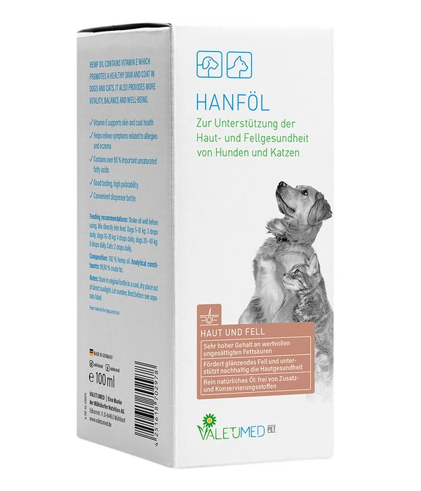 Valetumed Ergänzungsfutter Für Hunde Hanföl, 100 Ml 1 Valetumed Ergänzungsfutter Für Hunde Hanföl, 100 Ml