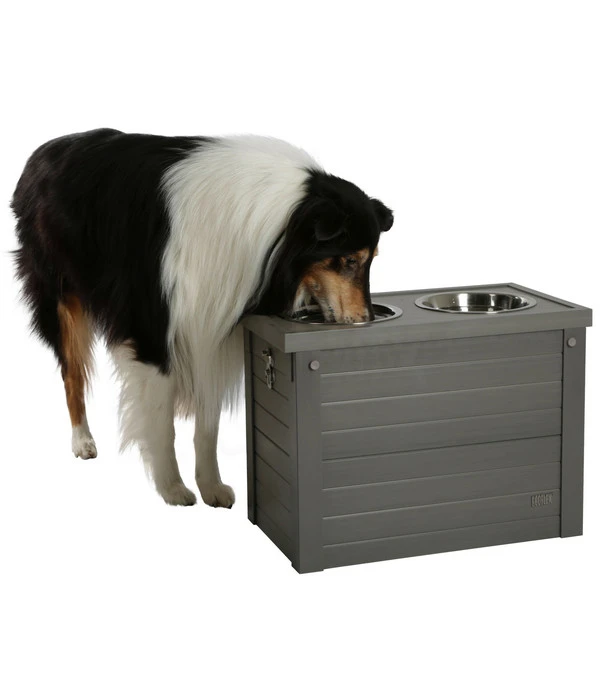 KERBL Pet Futter- & Trinkbar ECO Dinner, Grau, Ca. B54/H39,5/T30 Cm 2 KERBL Pet Futter- & Trinkbar ECO Dinner, Grau, Ca. B54/H39,5/T30 Cm – Bild 2