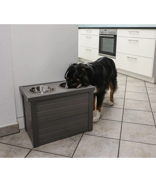 KERBL Pet Futter- & Trinkbar ECO Dinner, Grau, Ca. B54/H39,5/T30 Cm 3 KERBL Pet Futter- & Trinkbar ECO Dinner, Grau, Ca. B54/H39,5/T30 Cm – Bild 3