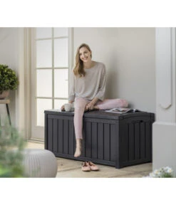 Keter Aufbewahrungsbox Glenwood, 390 Liter, Ca. B128/H61/T65 Cm -Garten Und Außenbereich 2190270 WE MO 004 KeterAufbewahrungsbox