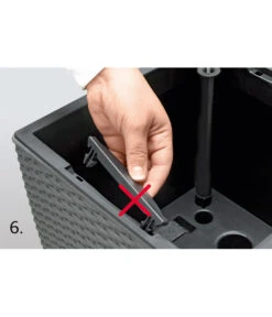 Dehner Kunststoff-Flechttopf Dallas, Quadratisch -Garten Und Außenbereich 2460004 2460020 WE DE 007 EmsaKunststofftopf36x36cm