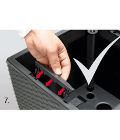 Dehner Kunststoff-Flechttopf Dallas, Quadratisch -Garten Und Außenbereich 2460004 2460020 WE DE 008 EmsaKunststofftopf36x36cm