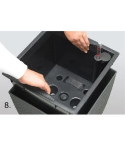 Dehner Kunststoff-Flechttopf Dallas, Quadratisch -Garten Und Außenbereich 2460004 2460020 WE DE 009 EmsaKunststofftopf36x36cm