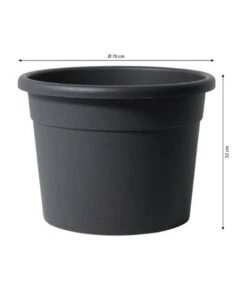 Dehner Kunststoff-Blumentopf Diana, Rund -Garten Und Außenbereich 2546877 WE FS 001 Kunststofftopfdiana80cmanthr