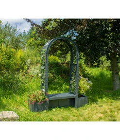 KHW Kunststoff-Gartenbank Mit Rosenbogen Brüssel, Ca. B174/H207/T49 Cm 16 KHW Kunststoff-Gartenbank Mit Rosenbogen Brüssel, Ca. B174/H207/T49 Cm -Garten Und Außenbereich 2547859 WE MO 001 BankBruesselAnthrazit