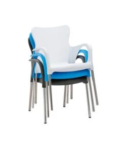 Best Alu-Stapelsessel Maui, 4er Set -Garten Und Außenbereich 3046851 WE DE 001 4erStapelsesselMauiWeiss