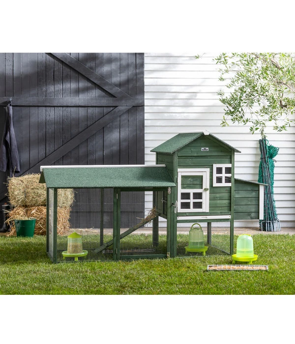 Dehner Hühnerstall Happy Farm Happy Hen, Ca. B213,5/H122/T91,5 Cm 4 Dehner Hühnerstall Happy Farm Happy Hen, Ca. B213,5/H122/T91,5 Cm – Bild 4