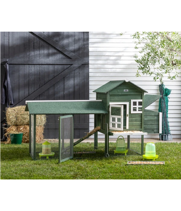 Dehner Hühnerstall Happy Farm Happy Hen, Ca. B213,5/H122/T91,5 Cm 2 Dehner Hühnerstall Happy Farm Happy Hen, Ca. B213,5/H122/T91,5 Cm – Bild 2