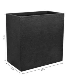 Dehner Kunststoff-Raumtrenner Palermo, Rechteckig, Anthrazit, Ca. B60/H60/T26 Cm -Garten Und Außenbereich 3693611 WE BG 001 KunststoffPflanzkastenKubus60x26x60cmanthrazit