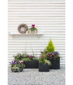 Dehner Kunststoff-Raumtrenner Palermo, Rechteckig, Anthrazit, Ca. B60/H60/T26 Cm -Garten Und Außenbereich 3728110 3728151 3940756 WE MO 006 KunststoffBlumenkuebelKubusanthrazitBlumentopf