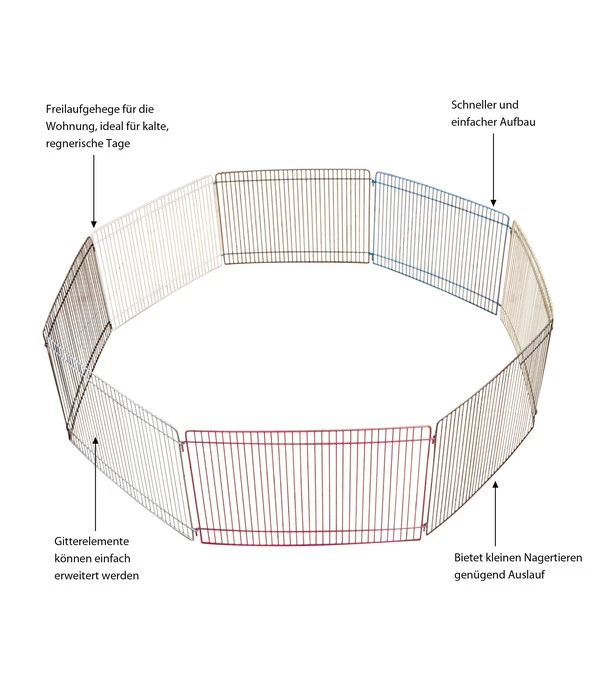 Trixie Freilaufgehege Für Kleintiere, Ca. B86/H24/T34 Cm 2 Trixie Freilaufgehege Für Kleintiere, Ca. B86/H24/T34 Cm – Bild 2