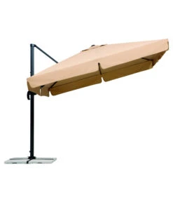 Schneider Classics Sonnenschirm Rhodos, Holzoptik, Quadratisch Ca. B300/T300 Cm -Garten Und Außenbereich 3927571 BildD 002 SchneiderSonnenschirmRhodosAmpelschirmRhodosNatur