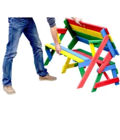 Habau Kinder Picknickbank Bunt, 100 X 50 X 62 Cm 8 Habau Kinder Picknickbank Bunt, 100 X 50 X 62 Cm -Garten Und Außenbereich 4031100 WE FS 004 KinderPicknickbank