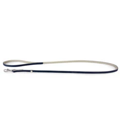 Das Lederband Hundeleine Style Amsterdam Navy/Grey