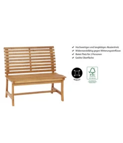 Dehner Akazienbank Paisley, 2-Sitzer -Garten Und Außenbereich 4069167 WE IG 001 AkazienbankPaisley