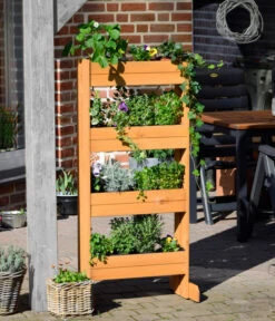 Dobar Vertikalbeet Mit 4 Pflanzkästen, Ca. B55/H125/T40 Cm -Garten Und Außenbereich 4155164 WE MO 002 DobarVertikalbeetMit4Pflanzkaesten