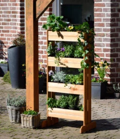 Dobar Vertikalbeet Mit 4 Pflanzkästen, Ca. B55/H125/T40 Cm -Garten Und Außenbereich 4155164 WE MO 003 DobarVertikalbeetMit4Pflanzkaesten