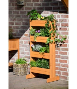 Dobar Vertikalbeet Mit 4 Pflanzkästen, Ca. B55/H125/T40 Cm -Garten Und Außenbereich 4155164 WE MO 004 DobarVertikalbeetMit4Pflanzkaesten