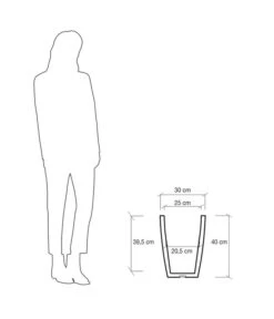 Farmet Kunststoff-Pflanzkübel Hydra -Garten Und Außenbereich 4183133 WE DE 004 HYDRARunderPflanzkuebelDurchmesser30cm40cmhochSTEINBEIGE