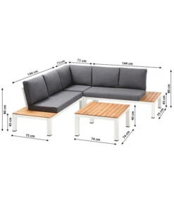 Dehner Aluminium-Lounge Malibu, 2-teilig -Garten Und Außenbereich 4209870 WE BG 001 LoungeMalibuNEU