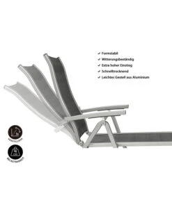 Dehner Gartenliege Chicago, Ca. B70/H72/T180 Cm -Garten Und Außenbereich 4210258 WE IG 001 DehnerGartenliegeChicago