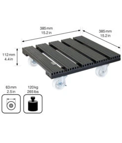 Wagner WPC-Pflanzenroller, 38 X 38 Cm, Anthrazit -Garten Und Außenbereich 4272480 WE BG 003 MULTIROLLERWPC