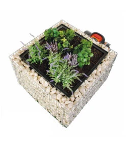 Bellissa Gabionen-Mährobotergarage, Bepflanzbar, Ca. B75/H53/T75 Cm -Garten Und Außenbereich 4312922 WE MO 002 BellissaMaehrobotergarageRasenmaehergarageUnterstellung