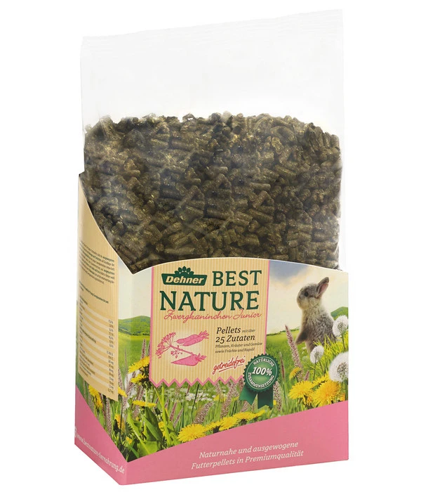 Dehner Best Nature Zwergkaninchenfutter Pellets Junior, 3 Kg 1 Dehner Best Nature Zwergkaninchenfutter Pellets Junior, 3 Kg