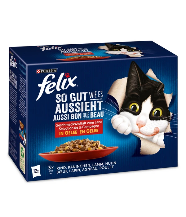 PURINA Felix® Nassfutter Für Katzen So Gut Wie Es Aussieht, 12 X 85 G 1 PURINA Felix® Nassfutter Für Katzen So Gut Wie Es Aussieht, 12 X 85 G