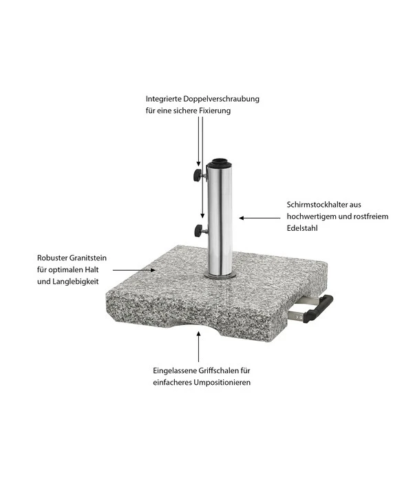 Dehner Granit-Schirmständer 2 Dehner Granit-Schirmständer – Bild 2