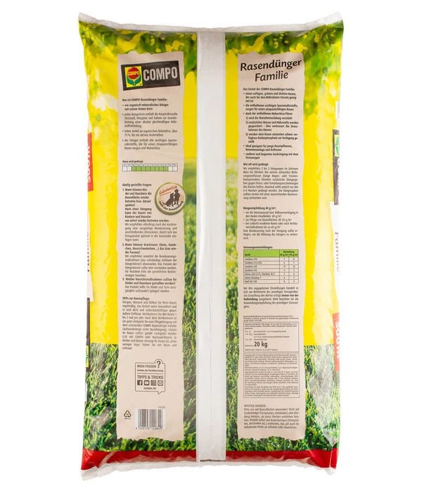 COMPO® Rasendünger Familie, 20 Kg 2 COMPO® Rasendünger Familie, 20 Kg – Bild 2