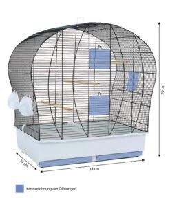 Skyline Vogelkäfig Patricia -Garten Und Außenbereich 4497129 WE BG 001 SkylineVogelkaefigPatriciaSchwarzHellgrau