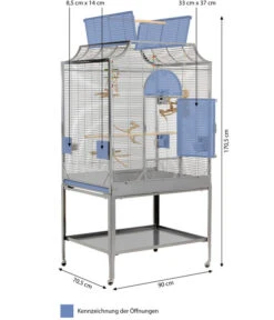 Montana Vogelvoliere Madeira III, Platinum -Garten Und Außenbereich 5187547 WE BG 001 PPVoliereMadeiraIIIPlatinum