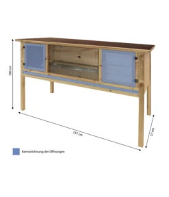 Elmato® Kaninchenstall Bavaria King 160, Ca. B157/H100/T70 Cm -Garten Und Außenbereich 5220421 WE BG 001 ElmatoKaninchenheimBavariaKing160MG