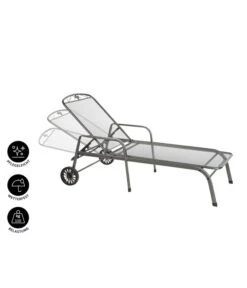 MWH Gartenliege Savoy, Ca. B81/H52/T187 Cm 8 MWH Gartenliege Savoy, Ca. B81/H52/T187 Cm -Garten Und Außenbereich 5312897 WE IG 001 MwhGartenliegeSavoyMetLiegeSavoyEGrau