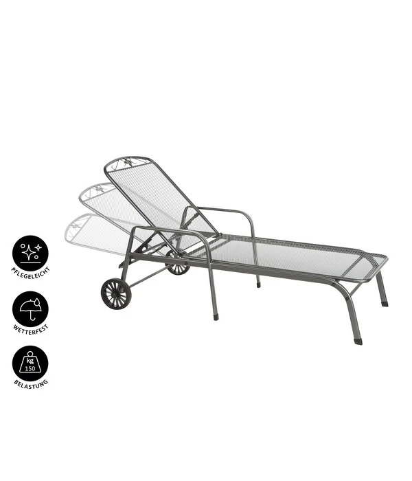 MWH Gartenliege Savoy, Ca. B81/H52/T187 Cm 4 MWH Gartenliege Savoy, Ca. B81/H52/T187 Cm – Bild 4