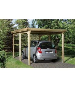 Weka Flachdach-Einzelcarport 617