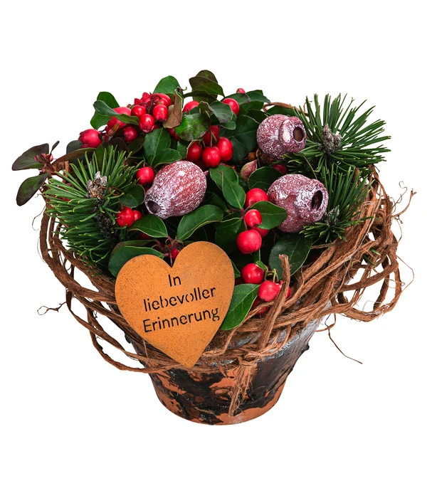 Grabgesteck In Liebe, Rund, Ø20/H20 Cm 1 Grabgesteck In Liebe, Rund, Ø20/H20 Cm