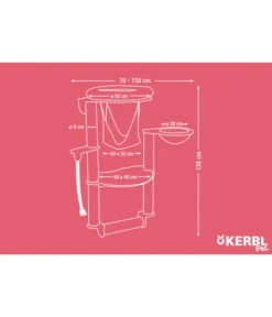 KERBL Wandkratzbaum Dolomit Grappa Pro, Beige, Ca. B70/H138/T66 Cm -Garten Und Außenbereich 6603245 WE DE 001 KratzbaumDolomitGrappaPro