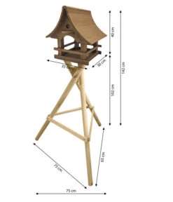 Dehner Natura Futterhaus Pagode, Inkl. Ständer, Ca. B75/H142/T65 Cm -Garten Und Außenbereich 6611214 WE BG 001 DehnerNaturaPagodeStaenderKiefer