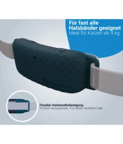 Tractive® Katzen-GPS Tracker, Blau, Ca. B2,9/T7,2 Cm -Garten Und Außenbereich 6613970 WE MO 005 tractiveGPSTrackerKatzeMidnightBlue