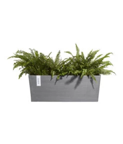 Ecopots Kunststoff-Kasten Bruges Hängend, Rechteckig, Grau, Ca. B55/H21/T20 Cm -Garten Und Außenbereich 6614416 WE FS 002 EcopotsKunststoffKastenBrugeshaengendrechteckiggrau