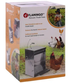 Flamingo Futterautomat Timo Mit Trittklappe, Silber -Garten Und Außenbereich 6633051 WE DE 001 FlaFutterautomatTimo