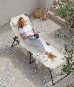 Dehner Gartenliege Mallorca, Ca. B71/H106/T227 Cm -Garten Und Außenbereich 6635163 WE MO 001 LiegeMallorcaVanilla