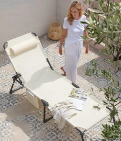 Dehner Gartenliege Mallorca, Ca. B71/H106/T227 Cm -Garten Und Außenbereich 6635163 WE MO 002 LiegeMallorcaVanilla