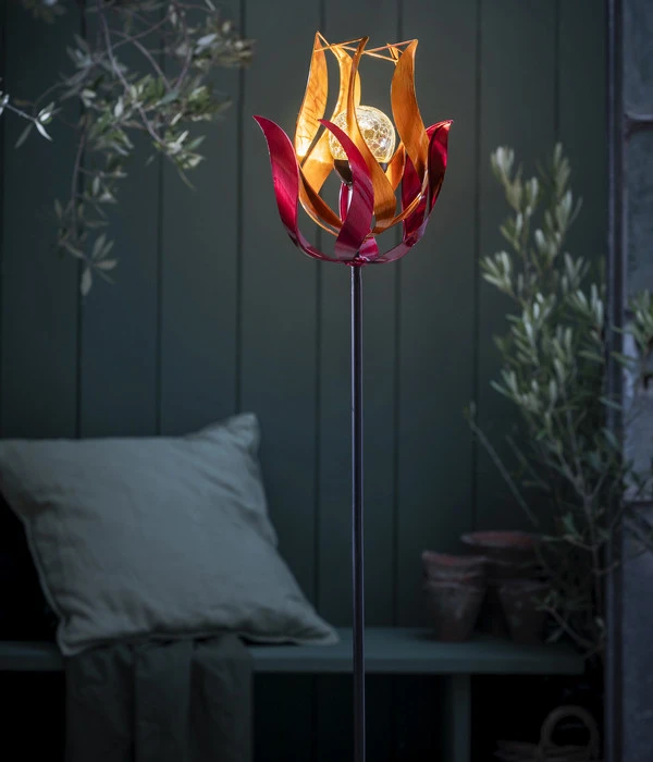 Dehner Solar Windrad Flame, Ca. B28/H120/T28 Cm 2 Dehner Solar Windrad Flame, Ca. B28/H120/T28 Cm – Bild 2