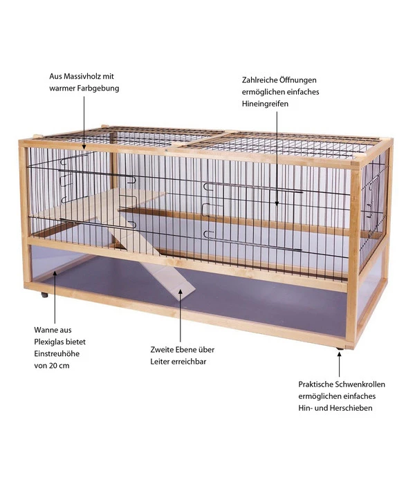 Skyline Nagerkäfig Hoppelgarden 120, Ca. B120/H70/T71,4 Cm 2 Skyline Nagerkäfig Hoppelgarden 120, Ca. B120/H70/T71,4 Cm – Bild 2