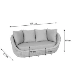 Dehner Lounge Bari, 2-teilig -Garten Und Außenbereich 6657381 WE BG 001 DehnerLoungeBari