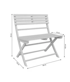 Dehner Klappbank Stavanger, 2-Sitzer -Garten Und Außenbereich 6666473 WE BG 001 KlappbankStavanger