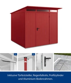 Hörmann Berry-Gerätehaus Classic-P Typ 2, Ca. B247,9/H232,3/T283,4 Cm -Garten Und Außenbereich 6669014 WE FS 002 HoermannMetallgeraetehaus